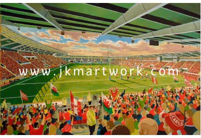 Parc Y Scarlets Stadium Fine Art Print - Llanelli Rugby Union
